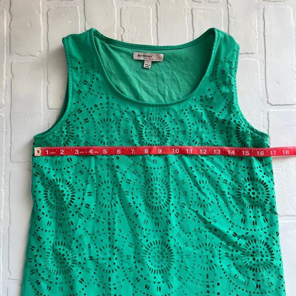 Blue Pepper Vintage Women's Kelly Green Cutout Sleeveless Shift Dress -sz S - Picture 4 of 5